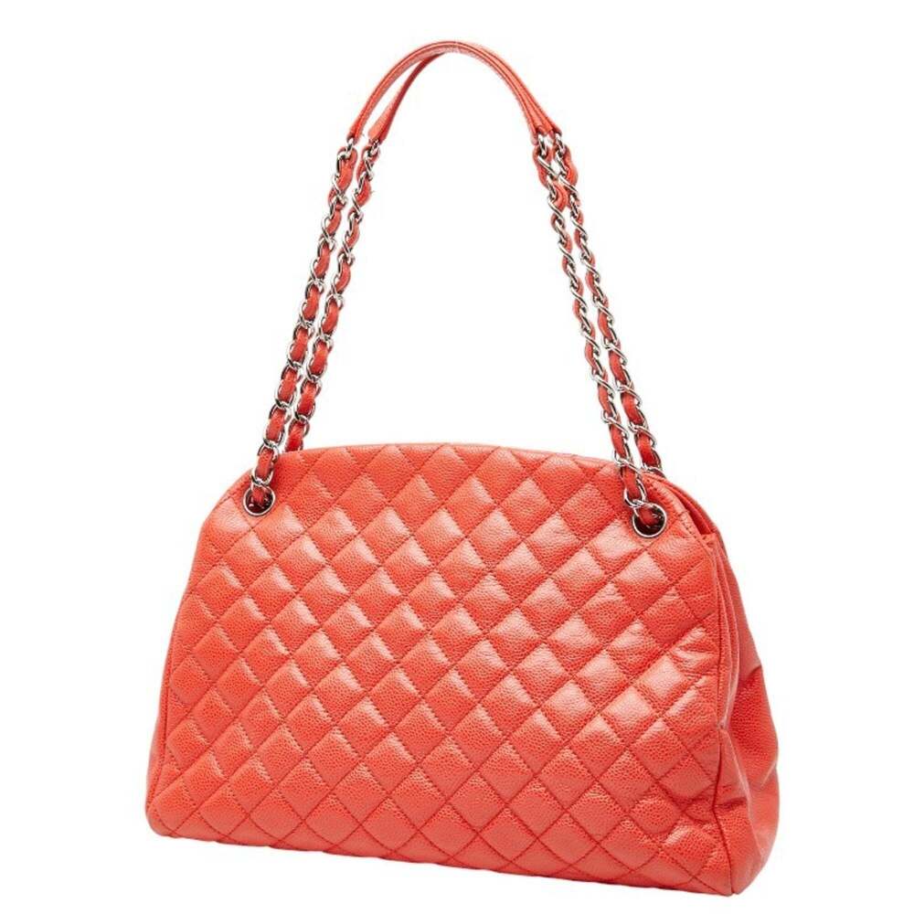 CHANEL Orange Caviar Leather Logo Shoulder Bag - Picture 2 of 12